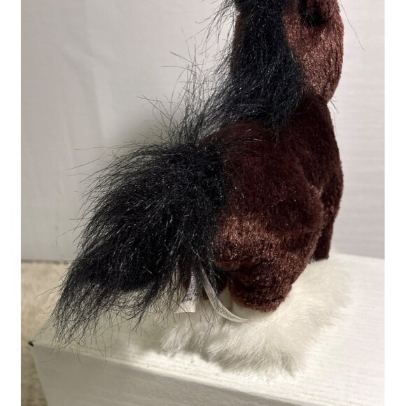 Ganz Lil Kinz Clydesdale Plush Brown & White Pony Black Mane & Tail 7.5" Tall - Picture 5 of 12